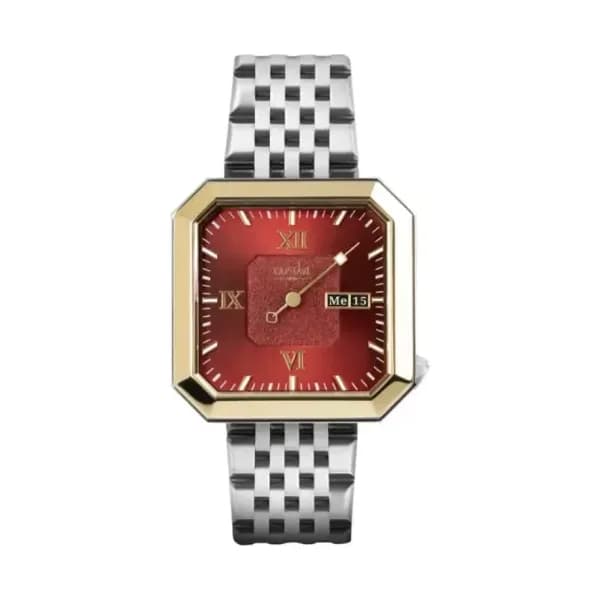 Gustave & Cie Montre 12H Marie Argent/Or & Grenat Acier Argent 34mm