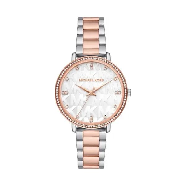 Michael Kors Montre Michael Kors Pyper en Métal Argenté et Doré Rose