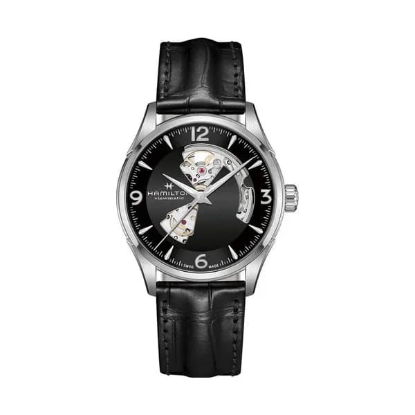 Hamilton Montre Automatique Hamilton Collection Jazzmaster en Cuir Noir