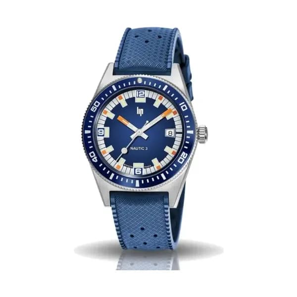 Lip Montre Lip Nautic 3 671851- Homme - cadran Bleu- 39 mm - Acier inoxydable