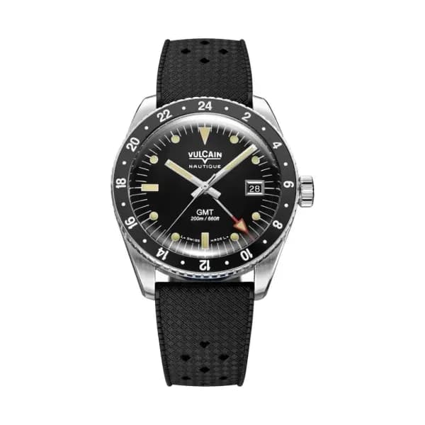 Vulcain Skindiver GMT - Noir Luminova Beige