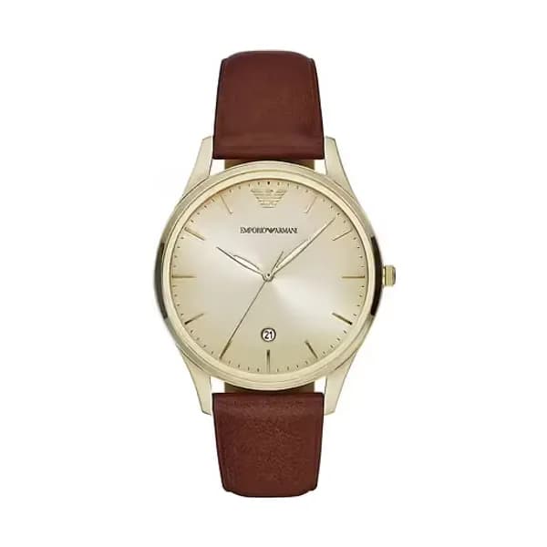 Emporio Armani Montre Analogique Homme Emporio Armani Cuir Marron AR11312