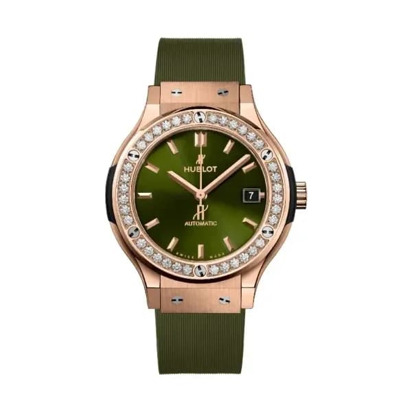 Hublot King Gold Green Diamonds