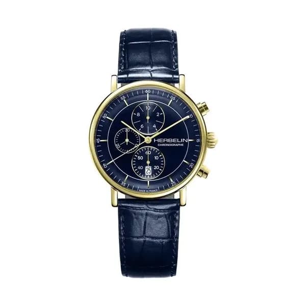 Michel Herbelin Montre Herbelin Collection Inspiration en Cuir Bleu