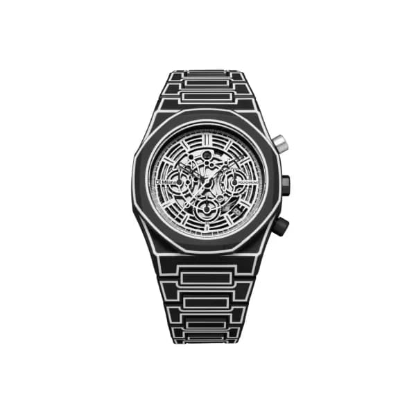 D1 Milano Montre quartz Homme Polychrono Argenté
