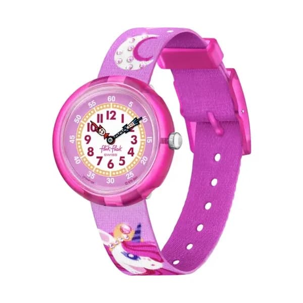 Flik Flak Montre Enfant TALES FROM the WORLD Blanc, Violet