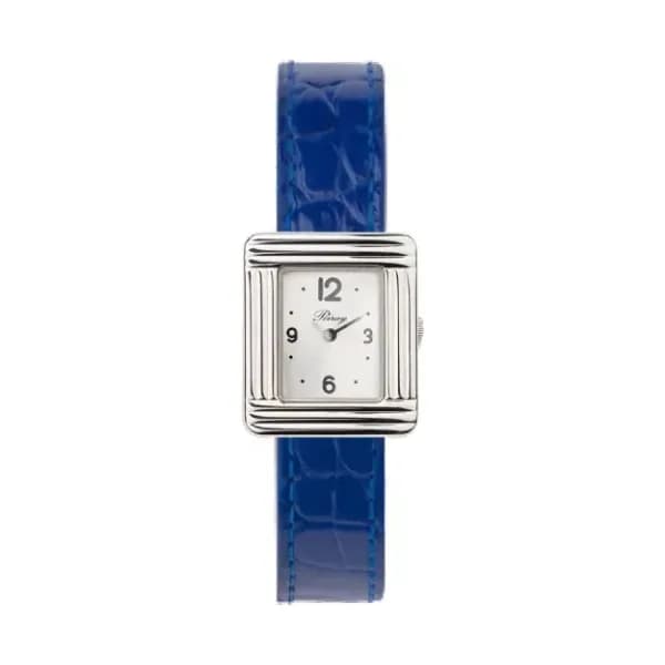 Poiray Montre Poiray Ma Première Mini Acier Cadran 4CA Bracelet Alligator Bleu