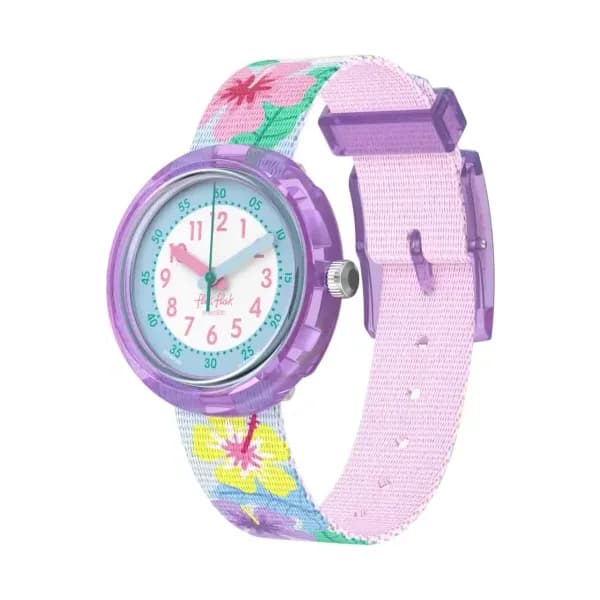Flik Flak Montre quartz Fille Island greetings Blanc, Bleu clair