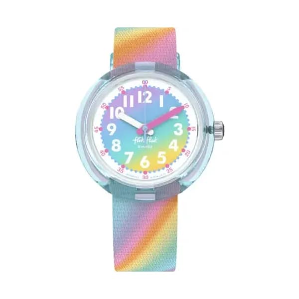 Flik Flak Montre Flik Flak Collection Liquid Rainbow en Biosource Multicolore