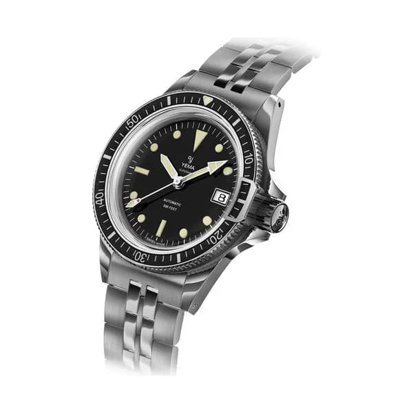 Yema Montre Yema Superman Swiss Edition automatique cadran noir bracelet acier 41 mm