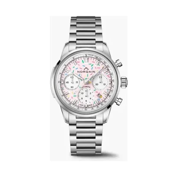NORQAIN Montre Norqain Freedom 60 Chrono 40mm Enjoy Life "Sprinkles" Edition Bracelet Acier