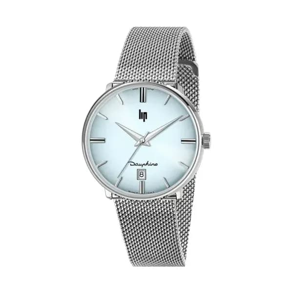 Lip Montre Lip Dauphine 38 Acier Cadran Bleu Bracelet Metal