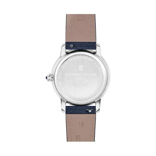 Frédérique Constant Montre Frédérique Constant Classics Slimline Ladies MoonPhase Quartz Cadran Blanc Bracelet Cuir - FC-206RS1S6