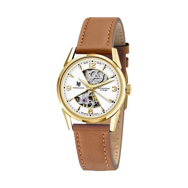 Lip Montre Automatique Lip en Cuir Marron
