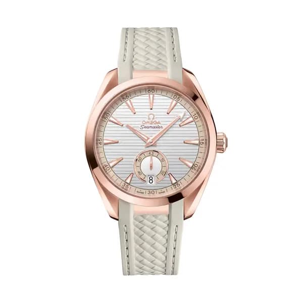 Omega Seamaster 41 mm, or Sedna™ sur bracelet caoutchouc
