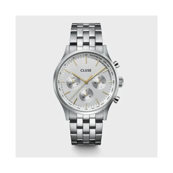 Cluse Anthéor Multifunction Watch Steel, Silver Colour, Two-Tone