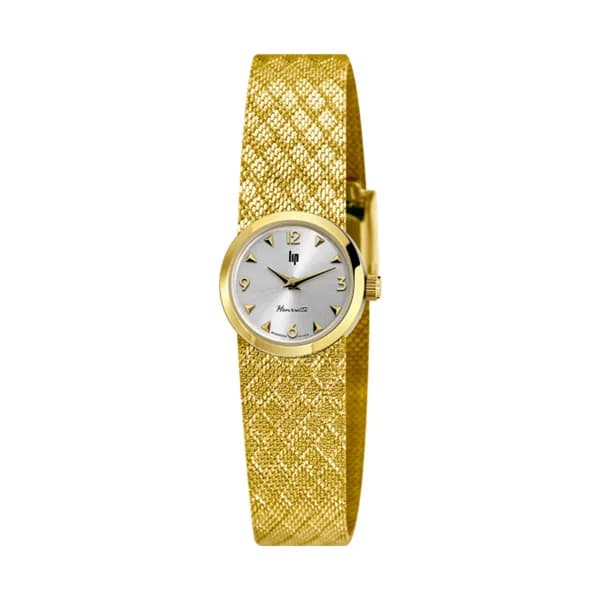 Lip Montre LIP Henriette doré Bracelet acier en mailles milanaises dorées