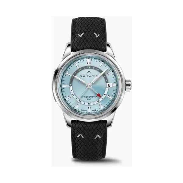 NORQAIN Montre Norqain Freedom 60 GMT Bracelet Caoutchouc Cadran Bleu