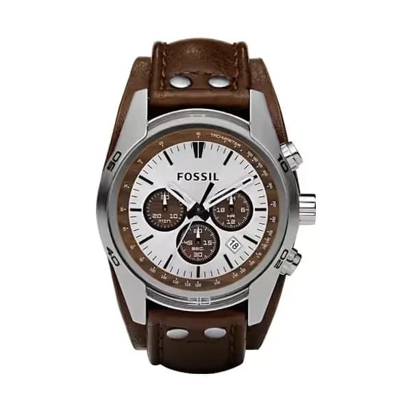 Fossil Montre Analogique Homme Fossil Cuir Marron CH2565