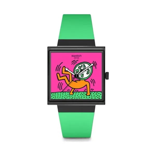 Swatch Montre quartz Mixte What if Breaks Off Rose