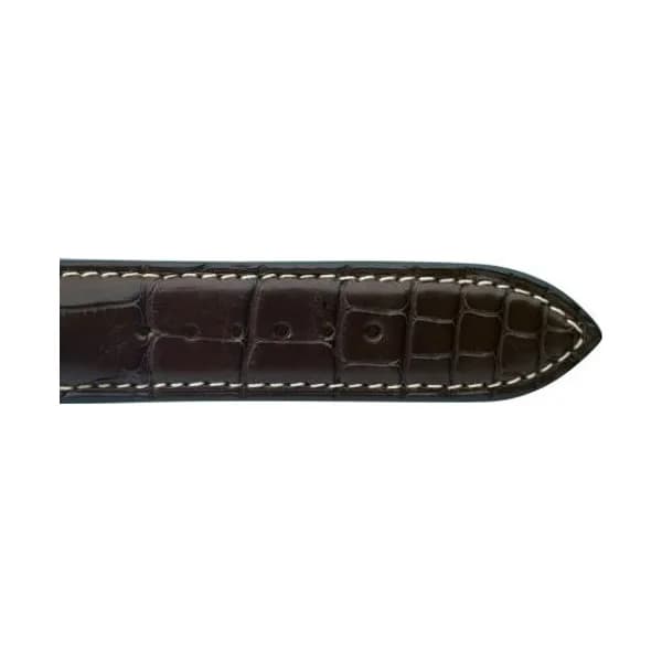 null Bracelet de montre Crocodile Homme de couleur Marron Foncé -Yuang - 18614E-03