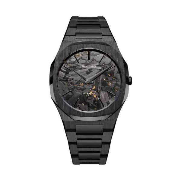 D1 Milano Montre D1 Milano Ultra Thin Black DLC Quartz - 40 mm- Cadran Carbone Noir - UTBJ31