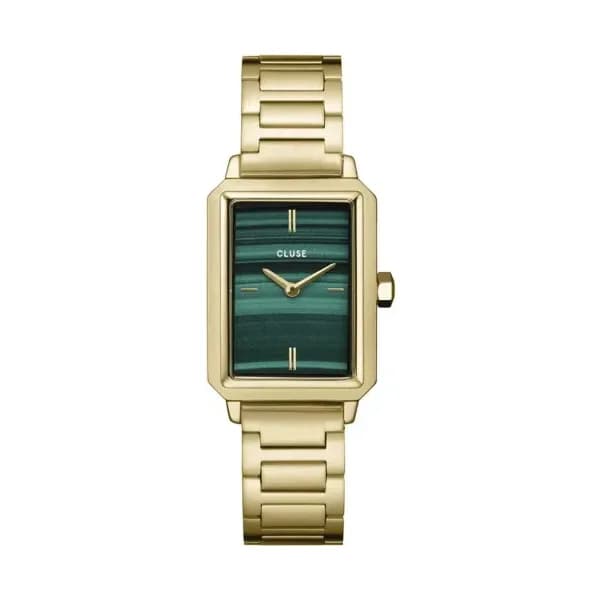 Cluse Fluette Watch Steel, Green, Gold Colour