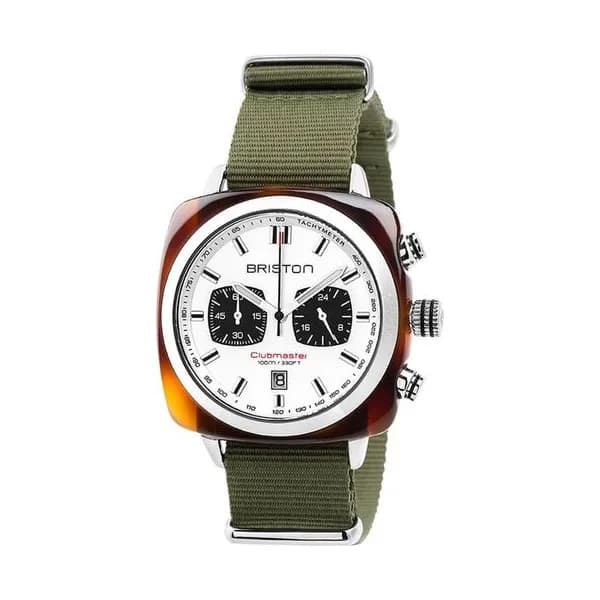 Briston Montre Briston Collection Clubmaster Sport en Nato Nylon Vert