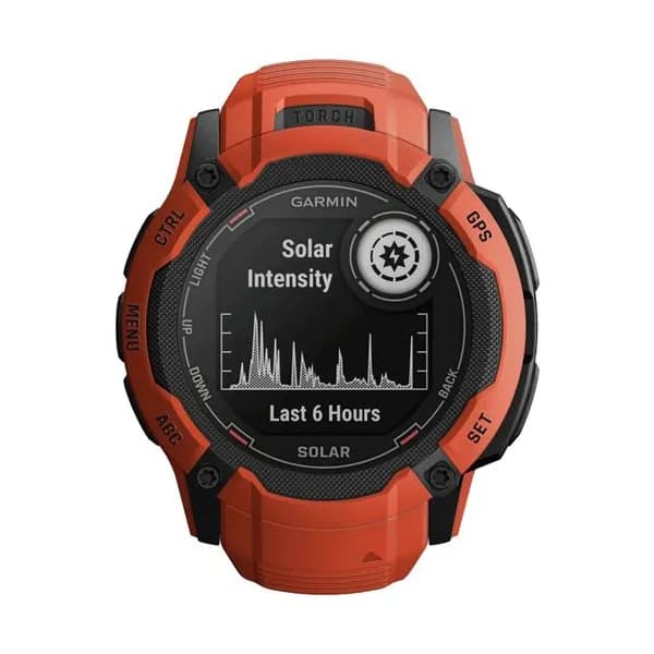 Garmin Montre Garmin Instinct 2X Solar Rouge bracelet silicone rouge 50 mm