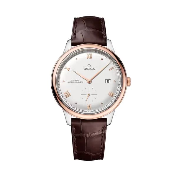 Omega De Ville 41 mm, acier - or « Sedna™ » sur bracelet en cuir