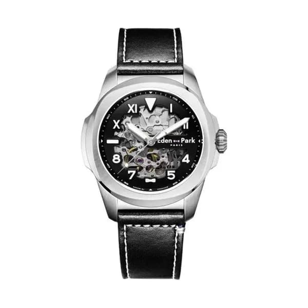 Eden Park Montre Automatique Eden Park Collection Sport en Cuir Noir