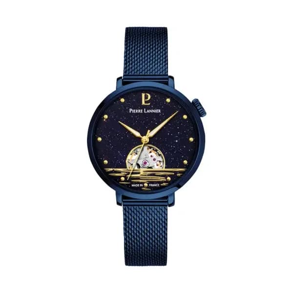 Pierre Lannier Montre Automatique Pierre Lannier Collection Australe en Acier et PVD Bleu