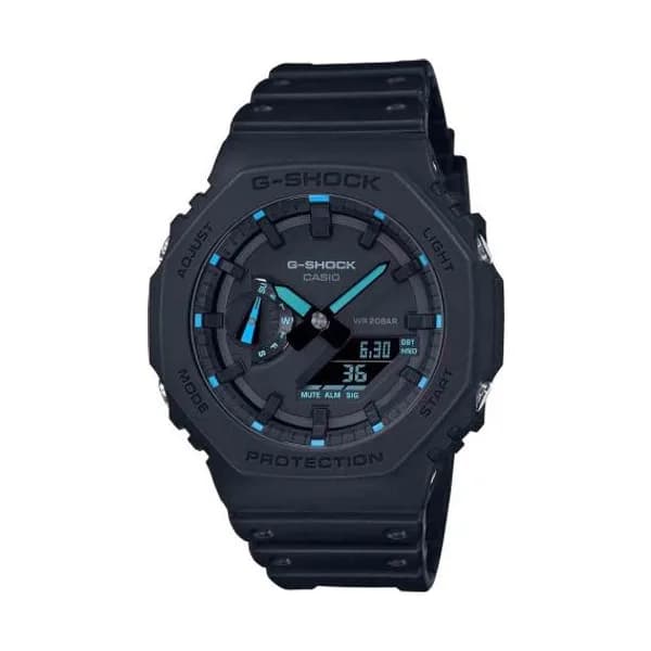 Casio Montre GShock Classic - Série GA-2100 - Noir & Bleu 48.5 x 45.4 mm- GA-2100-1A2