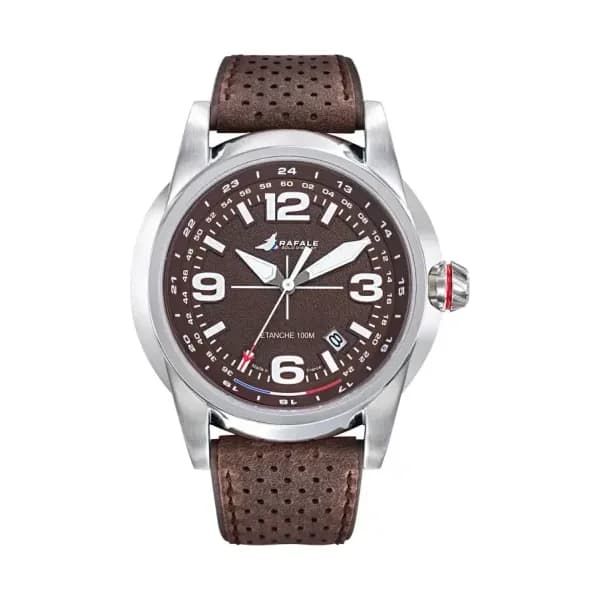 Patrouille de France Montre Rafale Solo Display RSD Cadran et Cuir Marron 666021