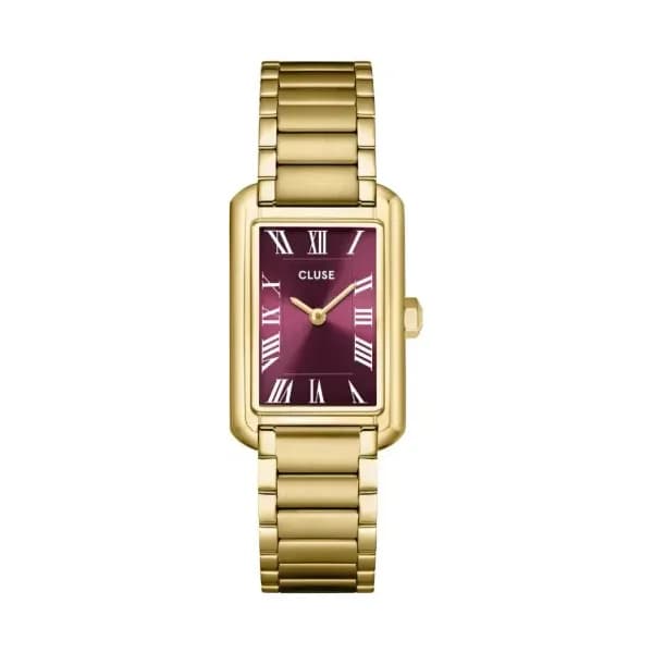 Cluse Belisenna Watch Steel, Wine, Gold Colour
