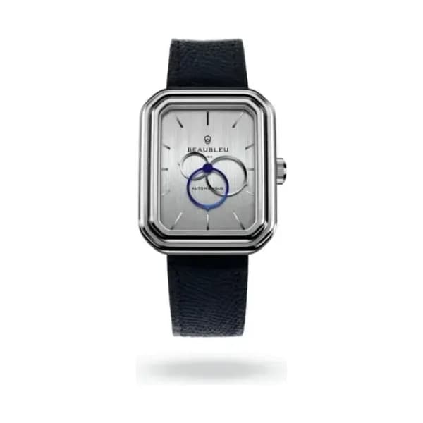 Beaubleu Montre Beaubleu Ecce Figura Vesperal Bracelet Cuir Bleu