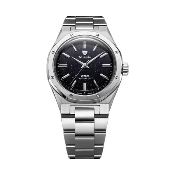 Nivada Grenchen Montre F77 MKII SST Dark Blue Aventurine