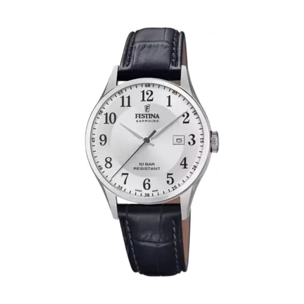 Festina Montre Festina Collection Swiss Made en Cuir Noir