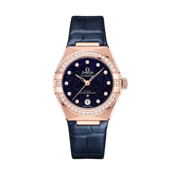 Omega Constellation 29 mm, or Sedna™ sur bracelet en cuir