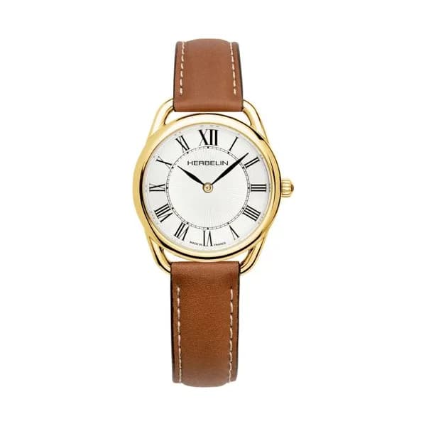 Michel Herbelin Montre Michel Herbelin Equinoxe Femme Acier PVD Doré 28 mm - 17497P08GD