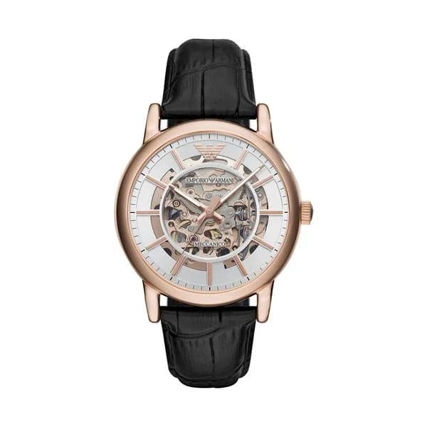 Emporio Armani Montre Automatique Emporio Armani en Cuir Marron