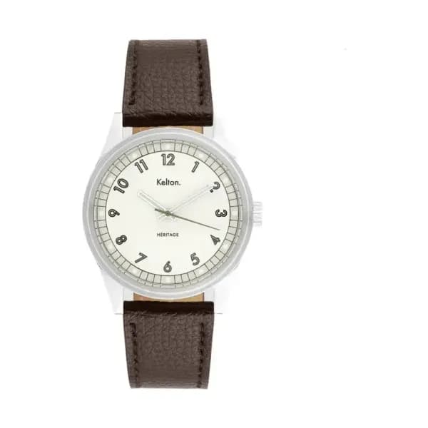 Kelton Montre Héritage Blanche Epsom marron 9126822