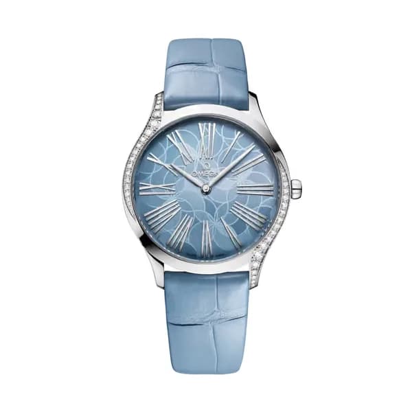 Omega De Ville 36 mm, acier sur alligator
