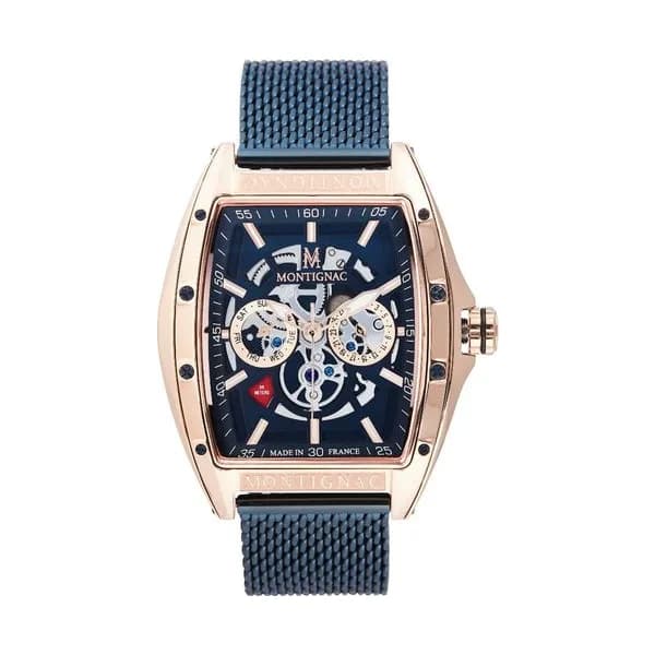 Montignac Montre Montignac en Acier et PVD Bleu